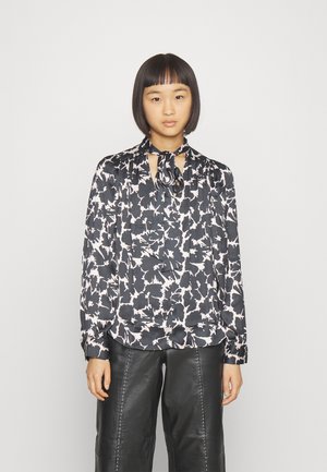 GAP Petite TIE NECK - Bluză - black