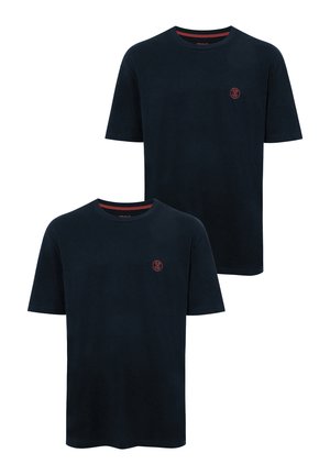 2PACK SET RUNDHALS MIT MARKANTEM BRUSTLOGO - Basic T-shirt - dunkelblau