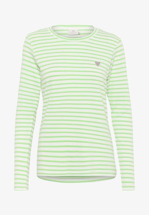 Kaffe, KALIDDY - Pikkade varrukatega topp - chalk green grey heart