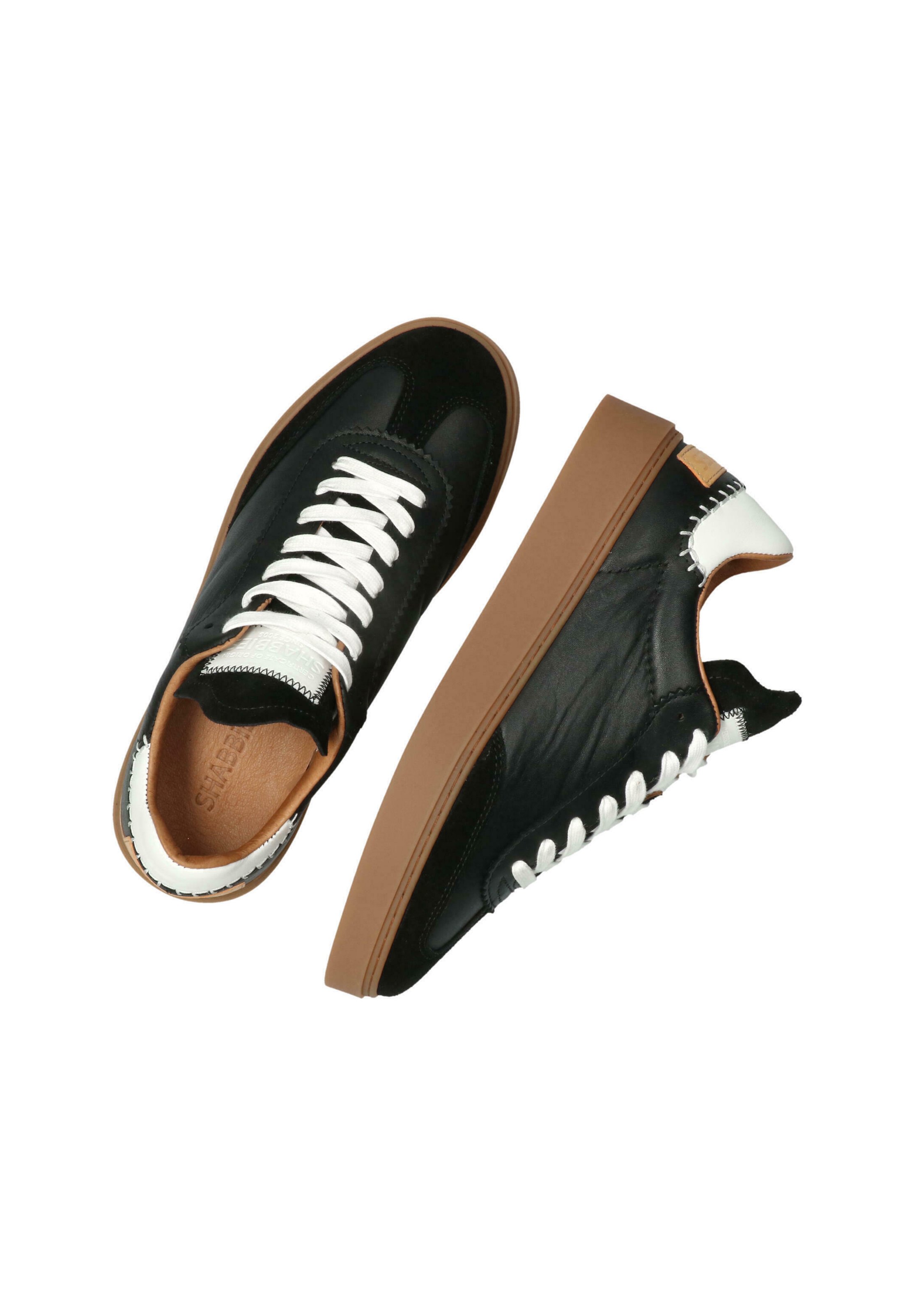 Shabbies Amsterdam Sneakers laag - black white/zwart - Zalando.nl