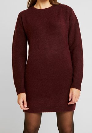 Strickkleid - mottled bordeaux