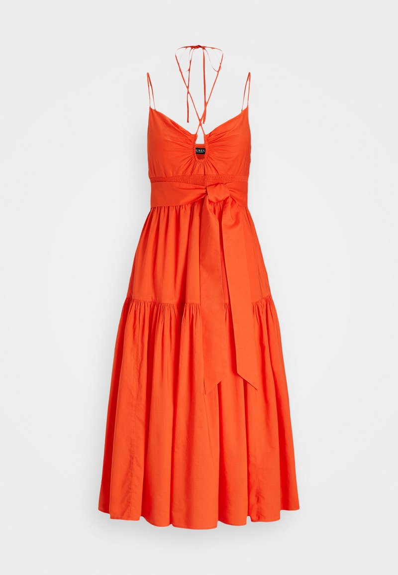 cotton voile midi dress by polo ralph lauren Polo Ralph Lauren Embroidered Cotton Voile Midi Dress in Black