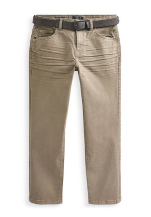 Next BELTED WITH STRETCH - Jeansy Straight Leg - tan brown