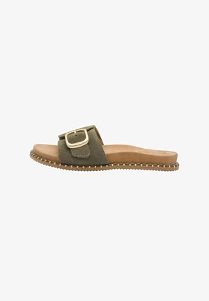 Tamaris, Muiltjes - sage suede