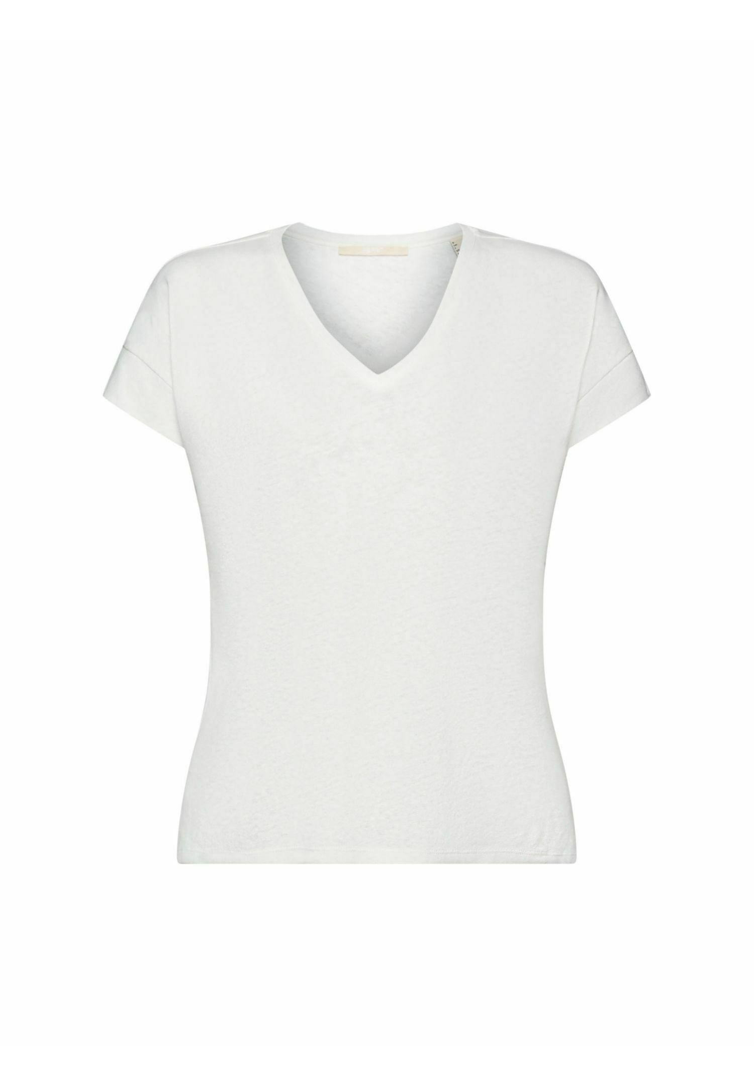 edc by Esprit Multi Col Print T-Shirt, Ecru-Blanc, S Femme