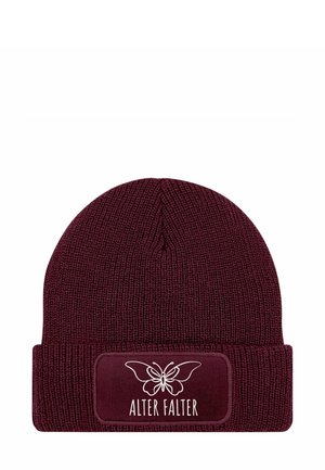 PATCH WORTSPIEL ALTER FALTER MIT SPRUCH - Beanie - bordeauxrot