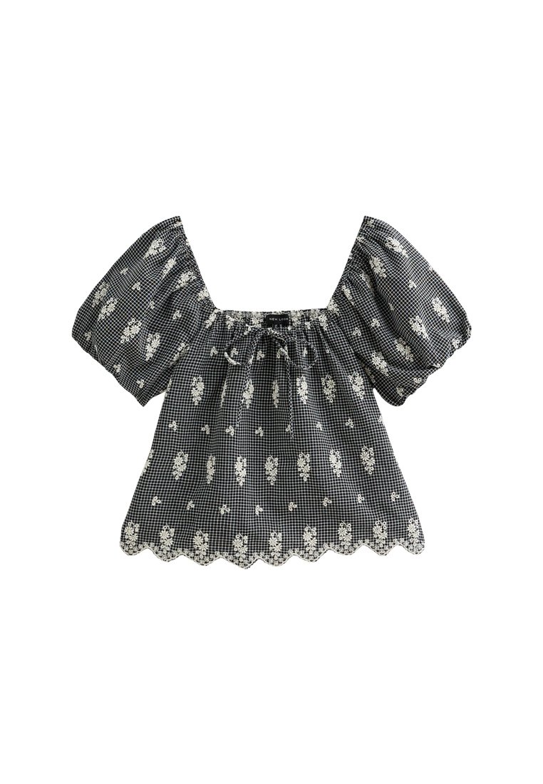 New Look T-shirt print zwart