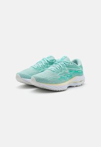 Mizuno WAVE RIDER 27 - Silniční běžecké boty - eggshell blue/white/anise flow