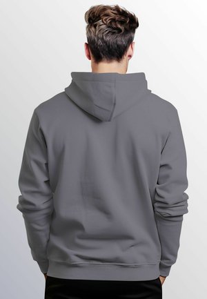 Neverless GEOMETRIE POLYGON TIERE WOLF MOTIV  FASHION STREETSTYLE - Kapuzenpullover - convoy grey