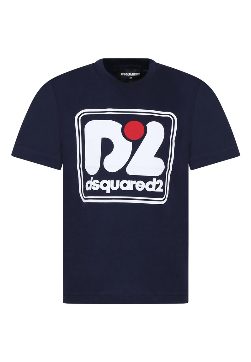 Dsquared2 T-shirt print donkerblauw