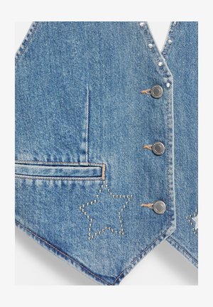 PULL&BEAR, STAR PRINT WITH RHINESTONES AND STUDS - WAISTCOAT - Veste sans manches - blue denim