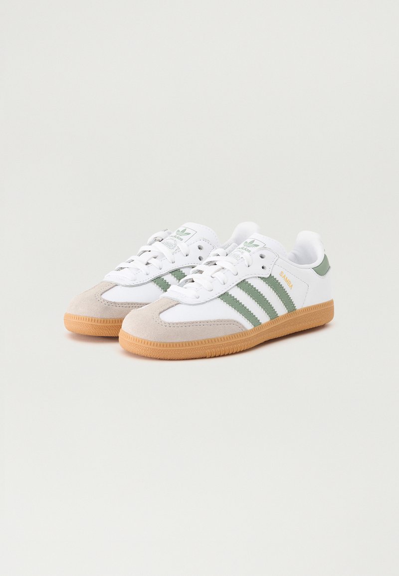 adidas gazelle silver green womens Adidas Samba OG Kids Shoes - Blue/White/Gum