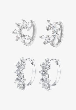 Hey Happiness, Glitter Hoop Set - Ohrringe - silver coloured