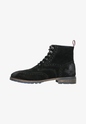 Manfield, Bottines à lacets - black
