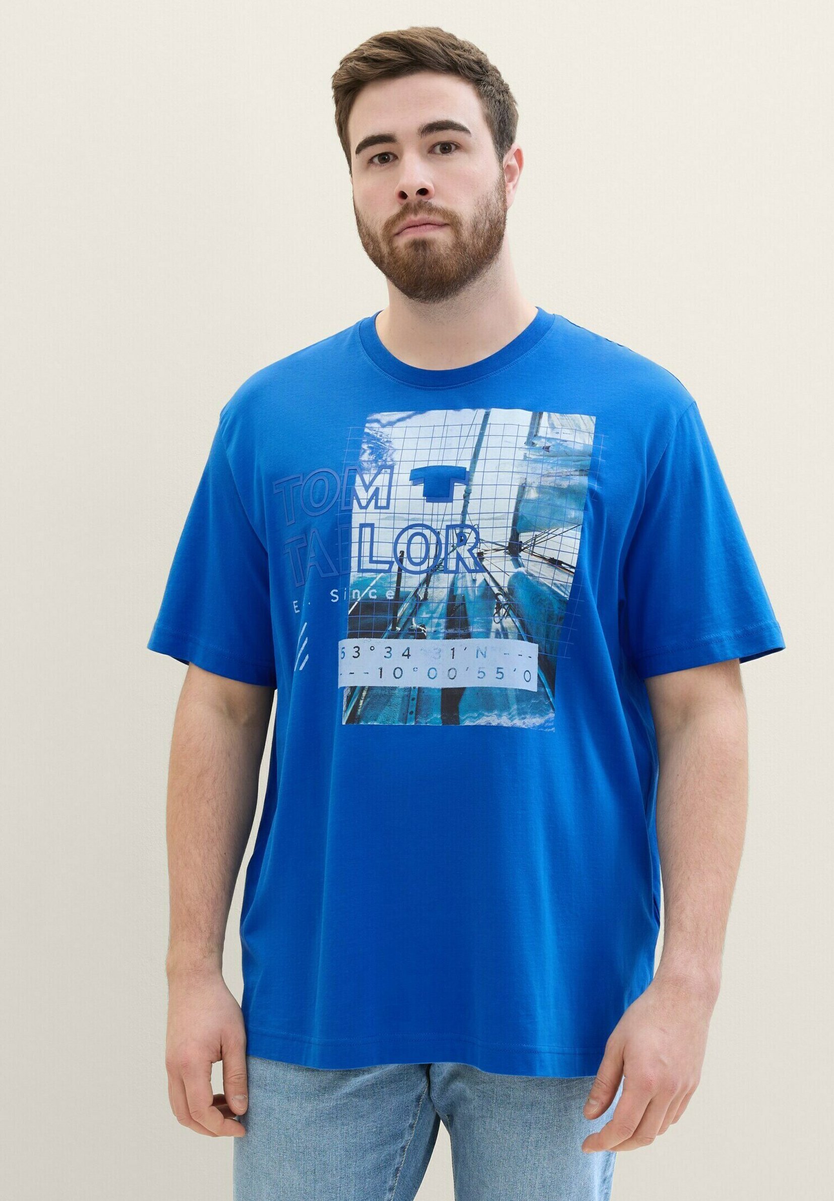 Tom Tailor T-Shirt Met Logo Print, Tarmac Grey, S Tom Tailor DE