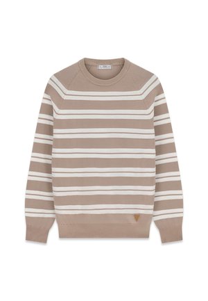Guess, GESTREIFTER PULLOVER - Πουλόβερ - braun