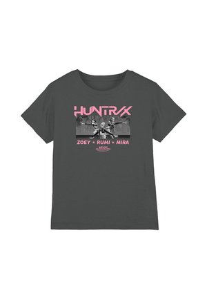 NETFLIX, KPOP DEMON HUNTERS HUNTRIX SINGING ZOEY RUMI MIRA UNISEX - Print T-shirt - anthracite