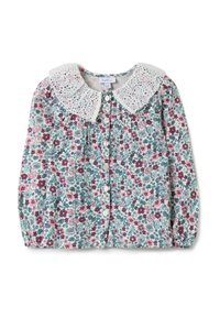 OVS FLORAL WITH BRODERIE ANGLAISE COLLAR. - Chemisier - deep blue