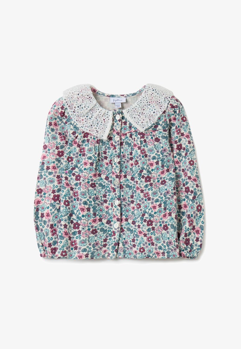 OVS FLORAL WITH BRODERIE ANGLAISE COLLAR. - Chemisier - deep blue