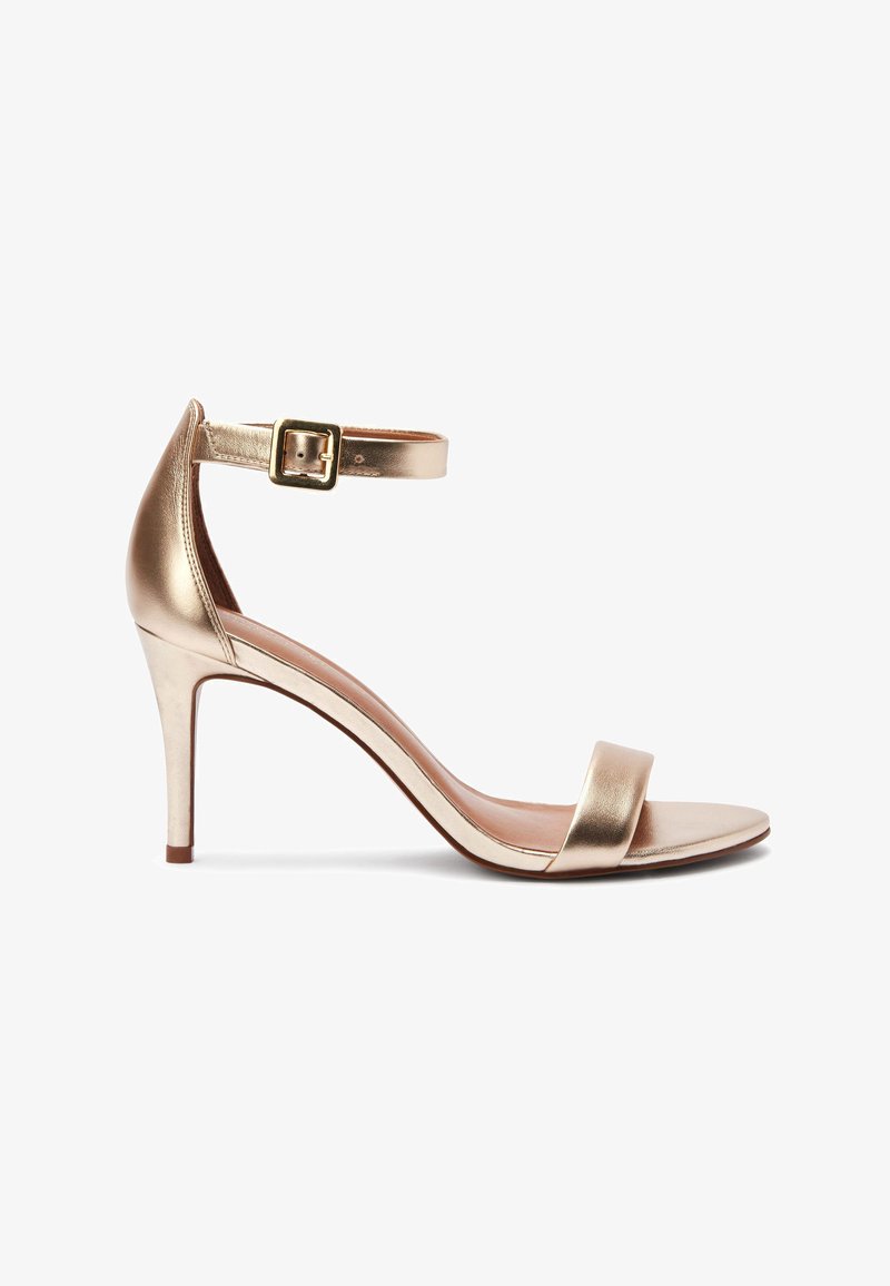 Next SIGNATURE LEATHER MID HEEL SANDALS - Højhælede sandaletter / Højhælede sandaler - gold