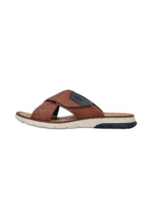 Pantolette flach - braun
