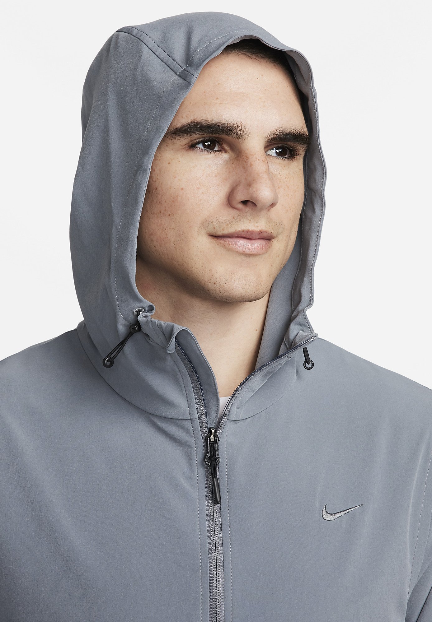 nike grey windbreaker jacket