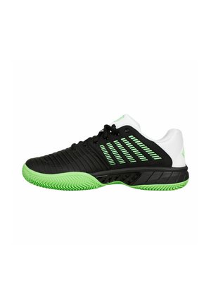 Chaussures de tennis toutes surfaces - black white neon green