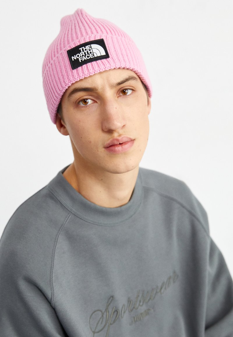 The North Face LOGO BOX CUFFED BEANIE UNISEX - Mütze - orchid pink 