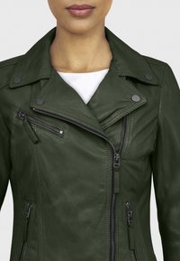Oakwood CLIPS - Kožená bunda - dark green