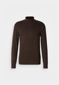 ROLL NECK  - Pullover - dk brown mel