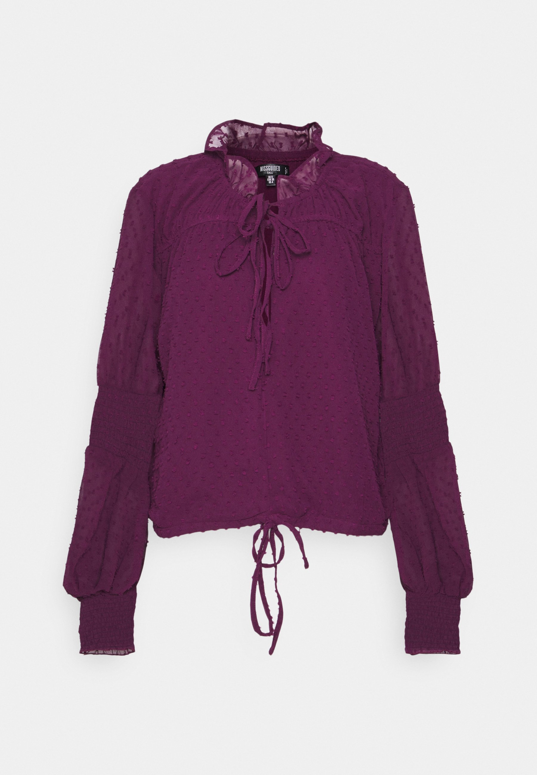 burgundy high neck blouse