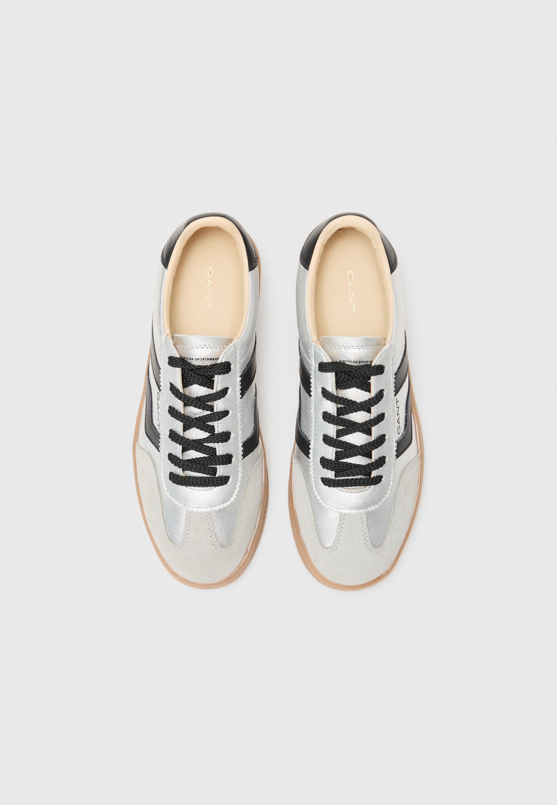 GANT CUZIMA - Sneakers low - silver-coloured/black/argintiu
