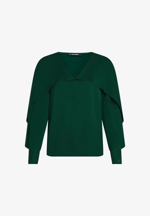 KARL LAGERFELD, V-NECK FLOUNCE - Blouse - garden