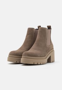 Tamaris Botines con plataforma - taupe
