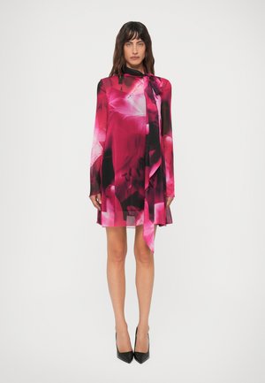 TIE NECK MINI - Denné šaty - rosa
