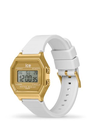 RETRO - Digitālais pulkstenis - metal gold coloured mirror s