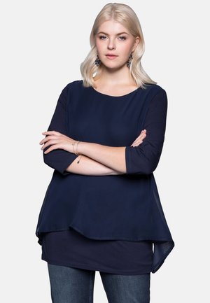 Sheego, Blouse - navy blue