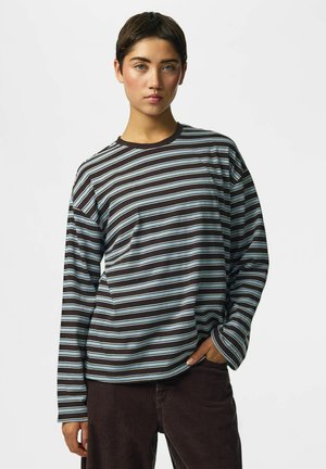 Pieces, PCSADIE LS TOP JRS NOOS - T-shirt à manches longues - ganache