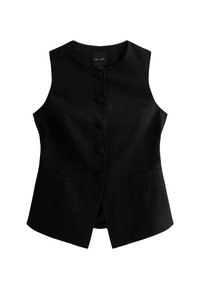 CREW NECK LINEN BLEND - Veste sans manches - black