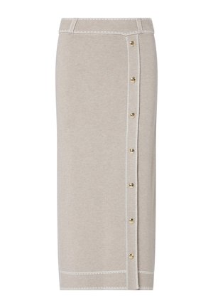 LIU JO, LIU JO MIDI SKIRT IN SILK BLEND - Bleistiftrock - taupe