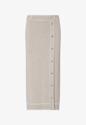 LIU JO, LIU JO MIDI SKIRT IN SILK BLEND - Bleistiftrock - taupe
