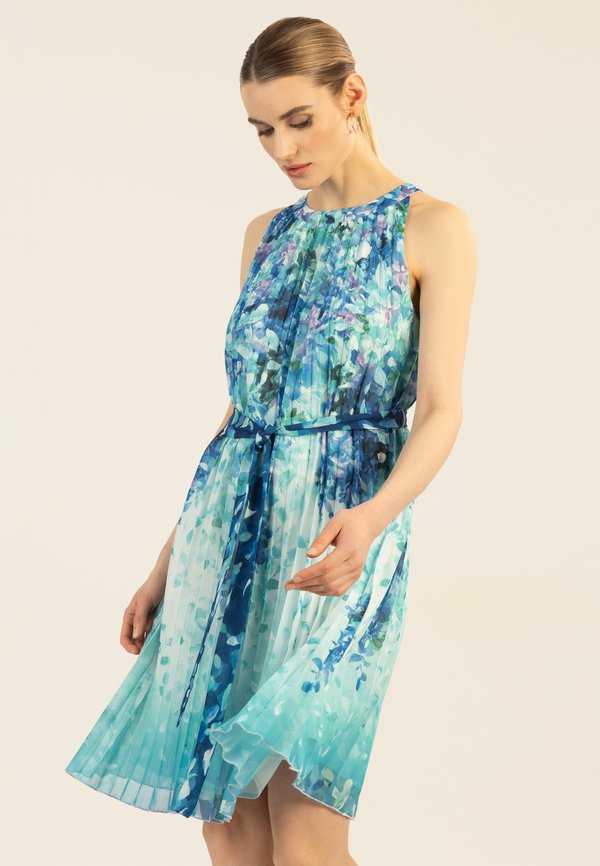 PLISSEE - Freizeitkleid - türkis multicolor