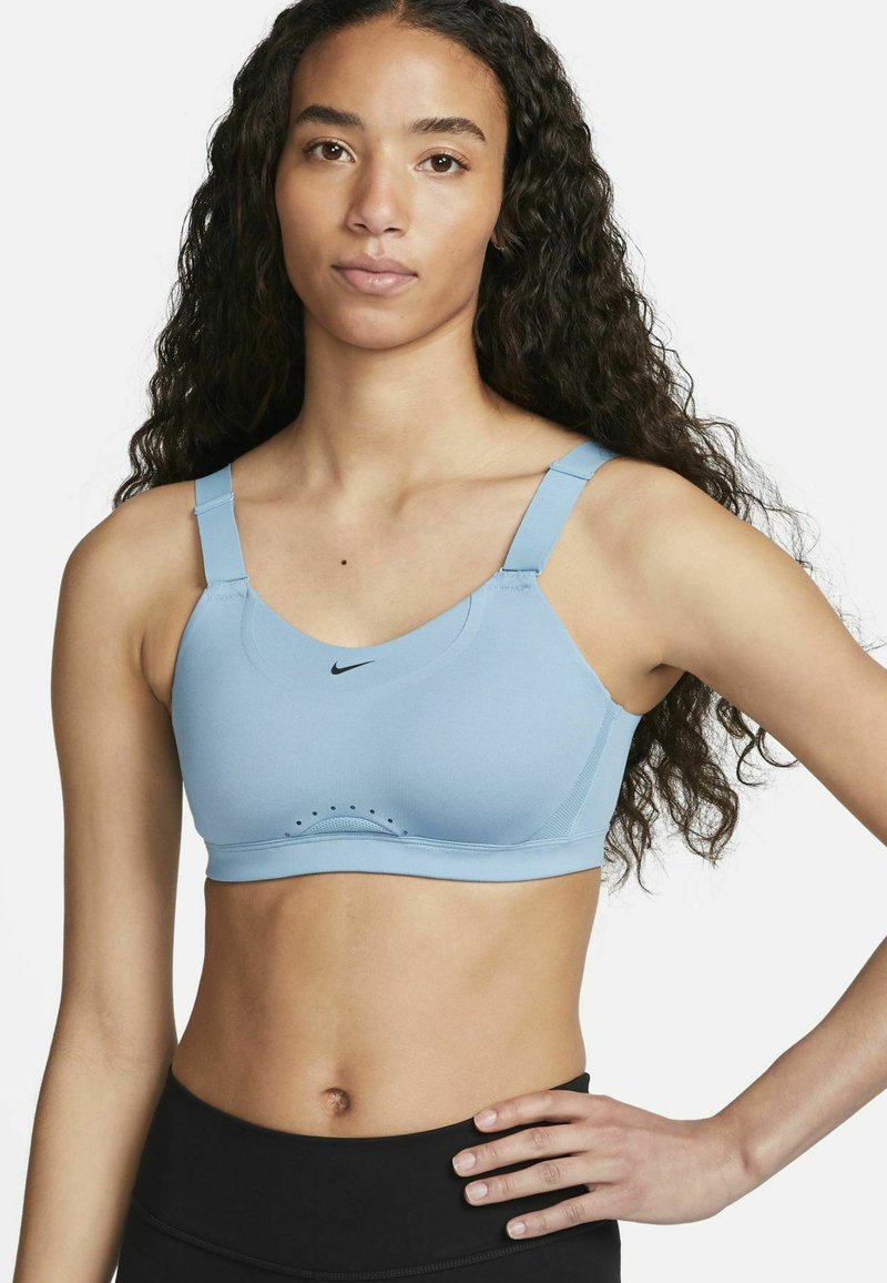 Nike Performance ALPHA BRA - Sutiã desportivo de alto suporte - cerulean cerulean cerulean black