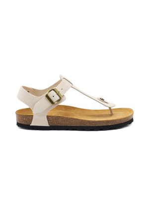 Frau Shoes NUBUCK  - Sandalias de dedo - white