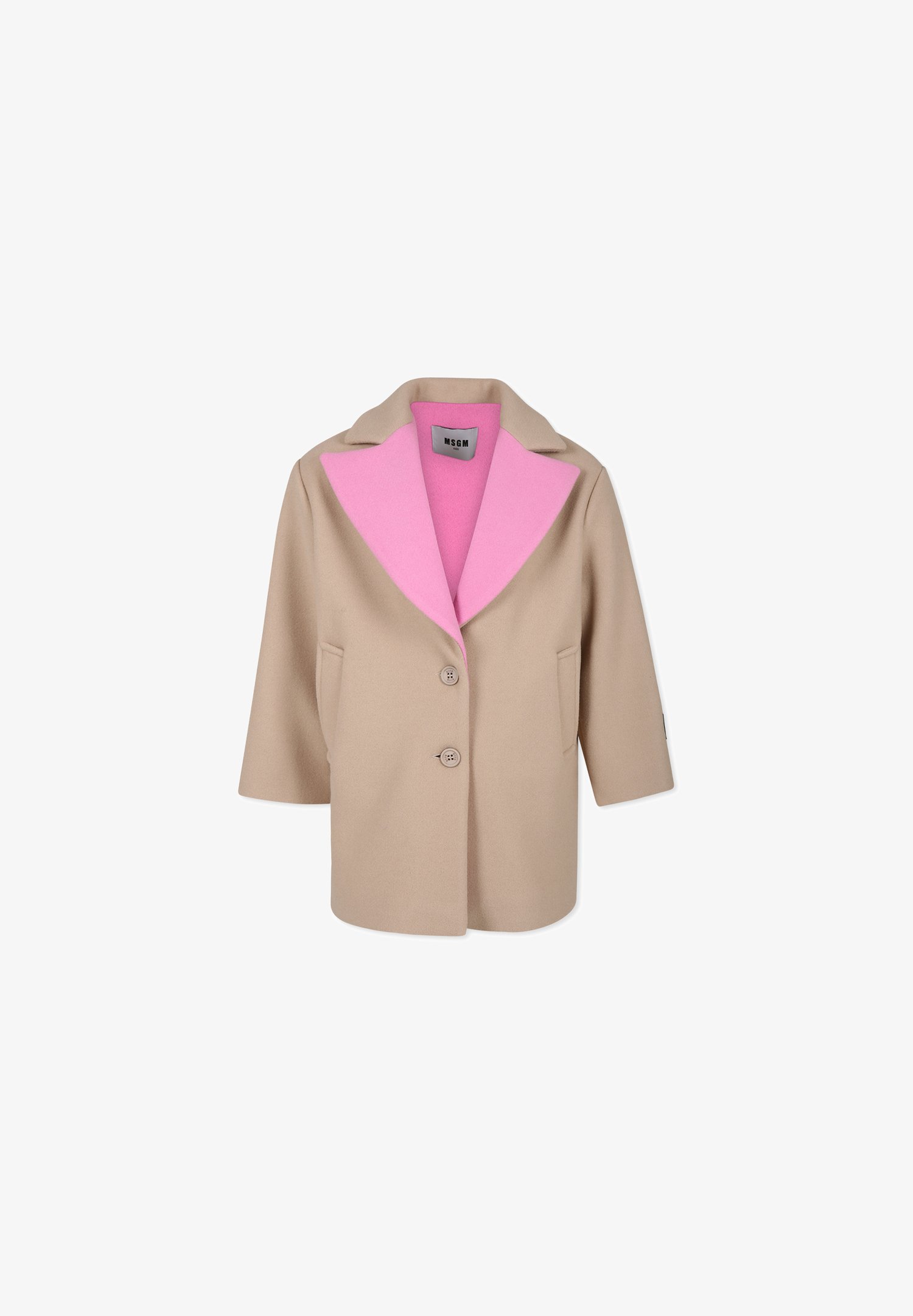 MSGM Cappotto corto beige - Main Image