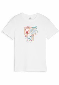 Puma GRAPHICS YEAR - T-shirt con stampa - white