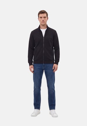 Yes Zee, FELPA 0801 VAR - Felpa con zip - screziato-mottled black