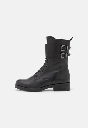 Cowboy/biker ankle boot - black