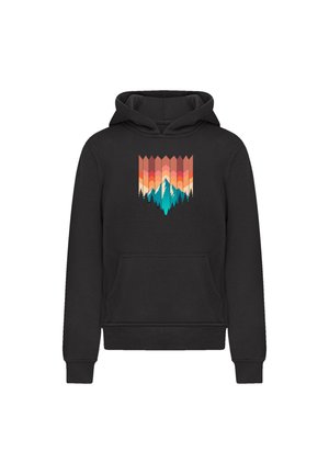 BERG SONNENUNTERGANG GEOMETRISCH - Hoodie - schwarz