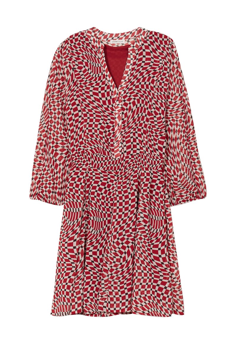 Cache Cache AUSGESTELLTES MIT 3/4-ÄRMELN - Robe de jour - rouge ...